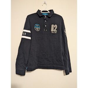 La Martina Buenos Aires Navy Blue Player #2 Long Sleeve Polo Shirt Men's Size XL